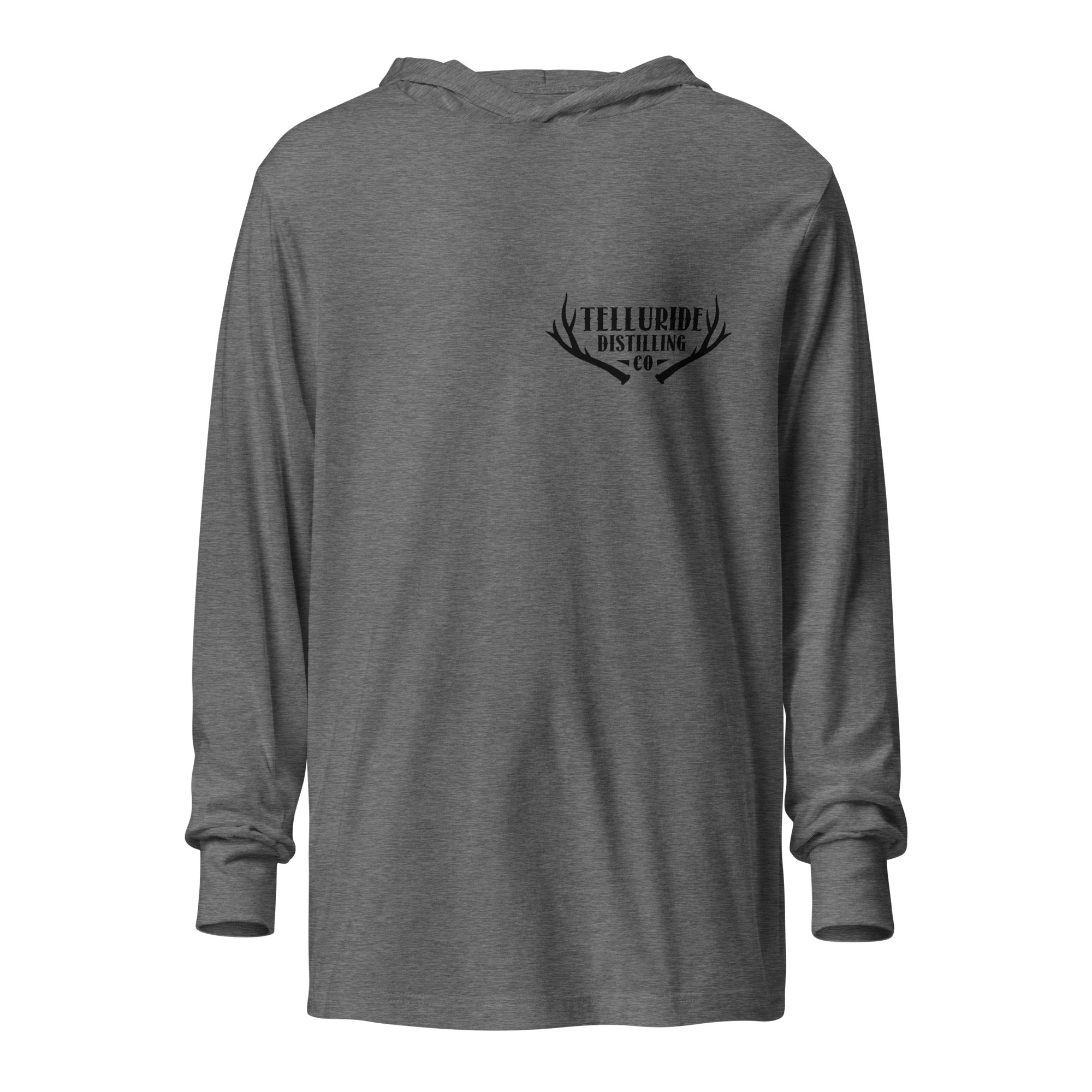 luijewelry long tee03 グレー Elk Skull Hooded Long Sleeve Tee – Telluride Distilling Company